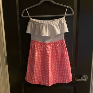 Lilly Pulitzer XS strapless ruffle top mini dress